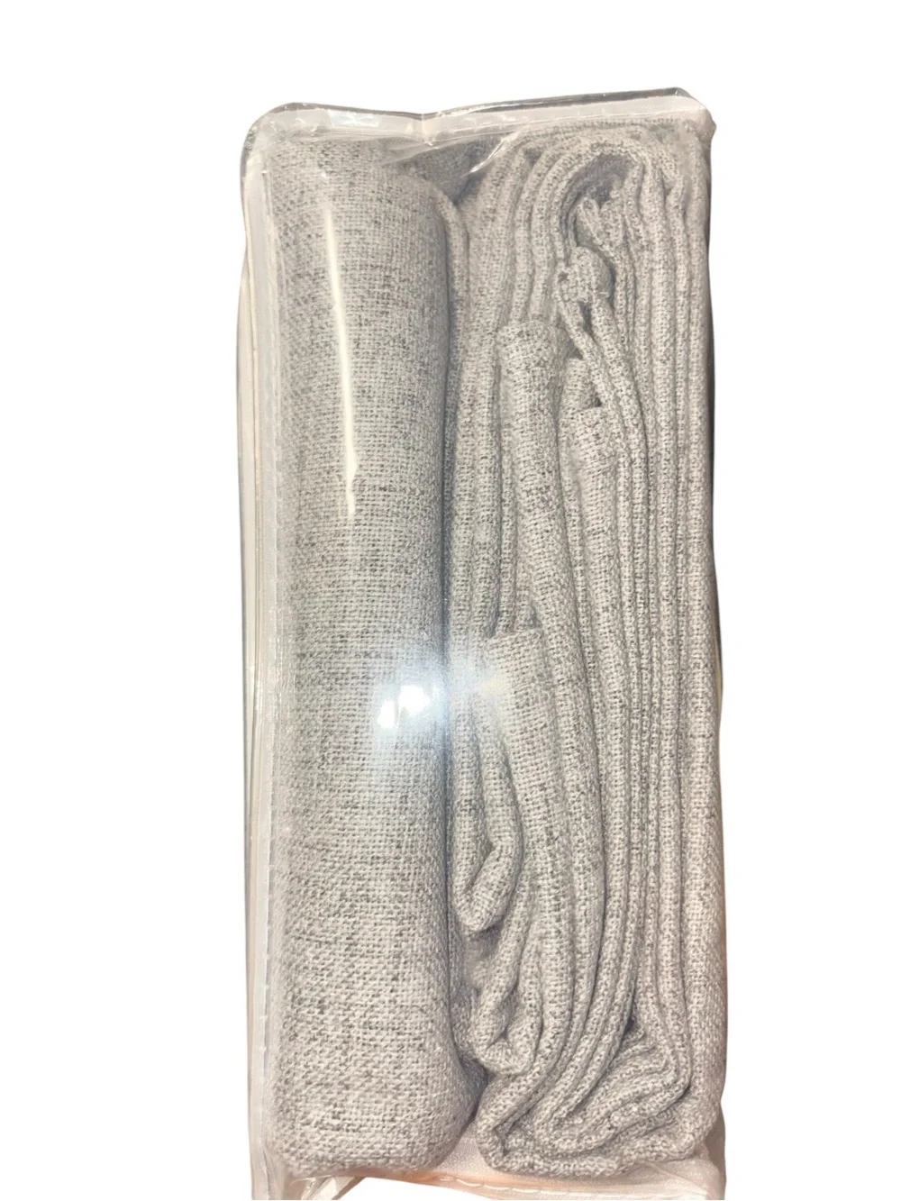 New PANGSINNE Grey 100% Truly Blackout Curtains 52-108in 2 pcs
